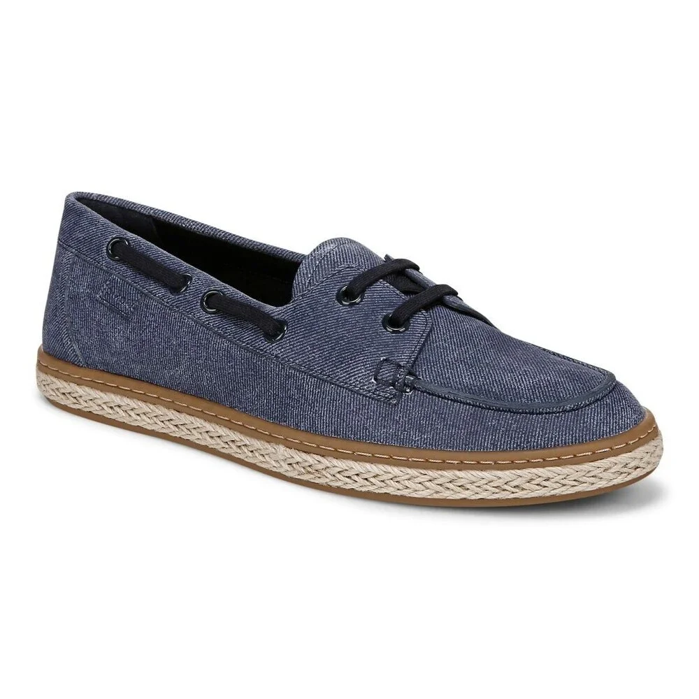 Vionic Bay Loafers Women's 9.5 Dark Denim Leather Slip On Comfort Shoes ZOGG1818